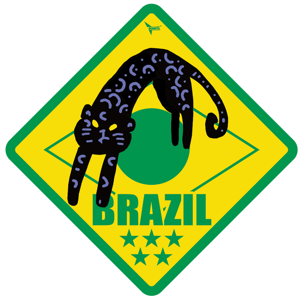 World Cup Rhombus Car Stickers - Brazil